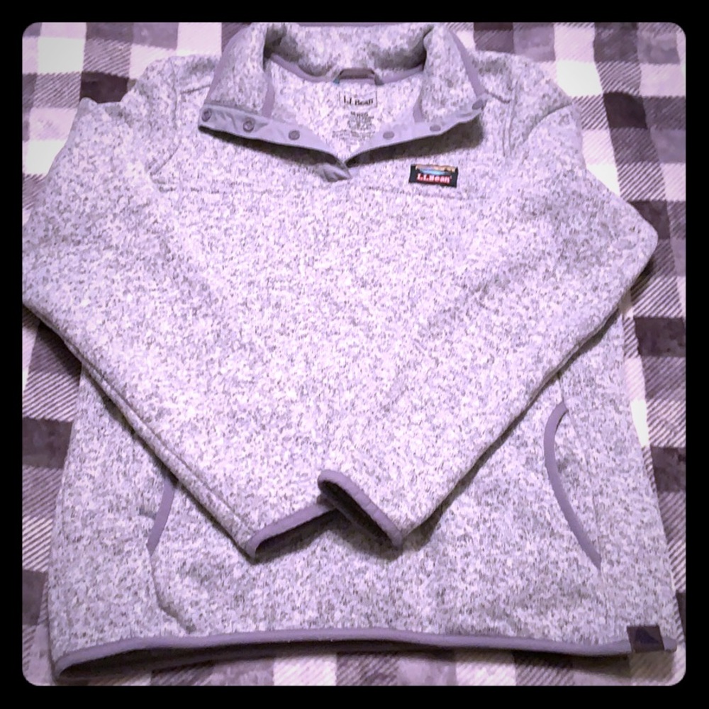 L.L. Bean grey pullover. Barely worn, great shape.